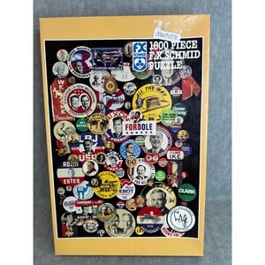 Election Watch Politics Puzzle Vintage Presidential Campaign Buttons FX Schmid